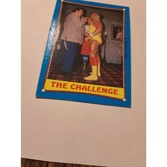 Vintage 1987 WWF Andre the Giant vs Hulk Hogan Card #58 WrestleMania 3 Challenge - Picture 2 of 3
